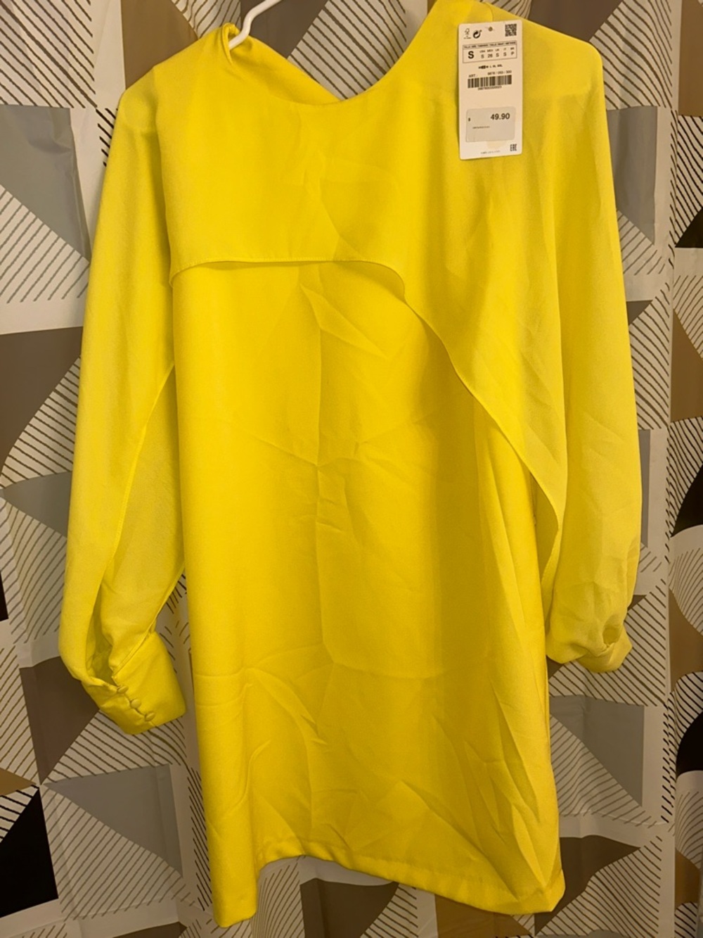 Zara Lemon Yellow Long Sleeve Tunic